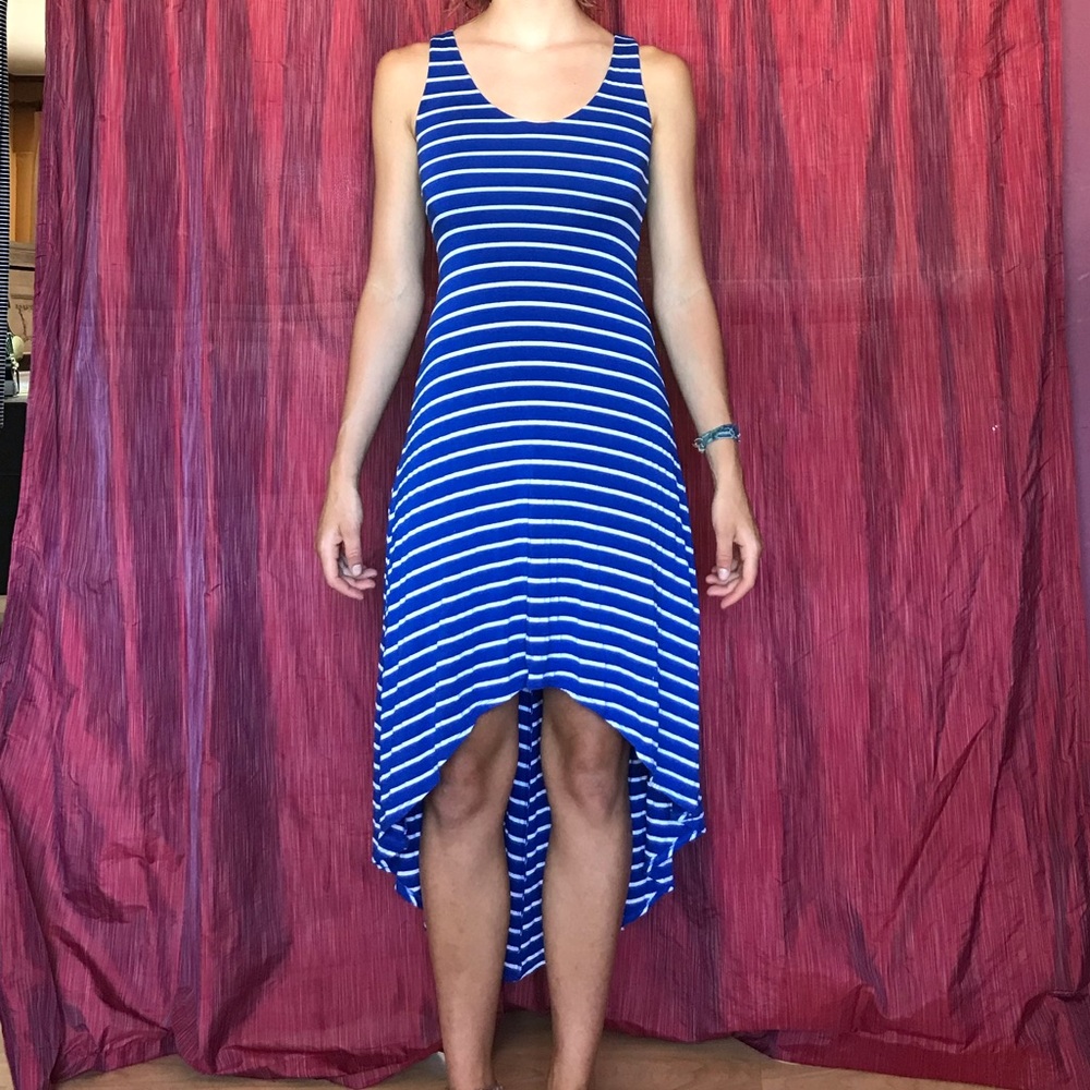 Bebe striped blue dress